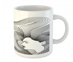 Long Striped Hair Mug