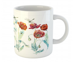 Watercolor Poppies Mug