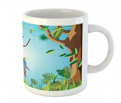 Tropical Botanical Parrot Mug