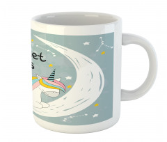 Unicorn on Crescent Mug