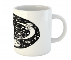 Crescent Doodle Mug