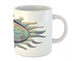 Boho Sun and Crescent Mug