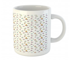 Colorful Sailboat Doodle Mug