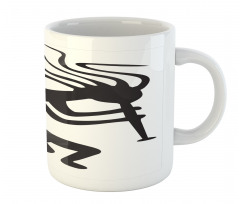 Monochrome Tribal Figure Mug