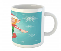 Little Man Dwarf and Snowflakes Mug