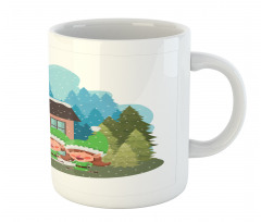 2 Dwarfs House in Winter Time Mug