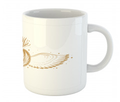 Winged Heart with Crown Mug