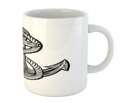 Monochrome Anchor Mug