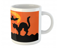 Crescent Cats and Bats Mug