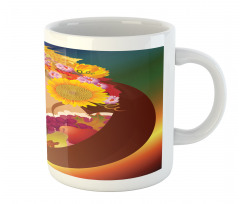 Floral Leafy and Fruits Hair Mug