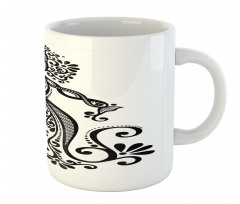 Woman Shape Vintage Ornate Mug