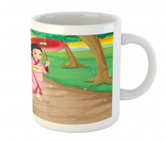 Cartoon Style Geisha Mug