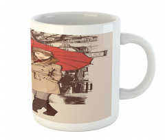 Lady Walking in Paris Mug