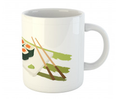 Sushi Maki Plate Chopsticks Mug