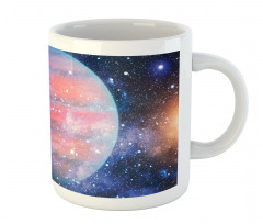 Vivid Nebula and Planet Art Mug