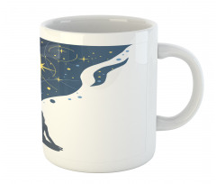 Woman Yoga with Starry Smoke Mug