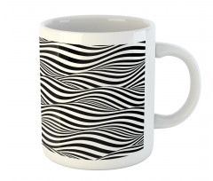 Monochrome Waves Mug