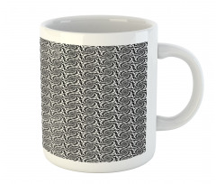 Monochrome Hexagon Mug