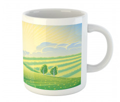 Green Field Graphic Mug