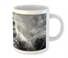 Close up Shot Ape Animal Mug