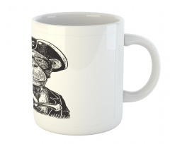 Pirate Monkey Portrait Art Mug