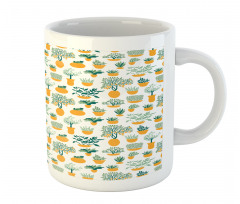 Tropical Blossom in Pots Mug