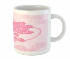 Roses in Heart Mug