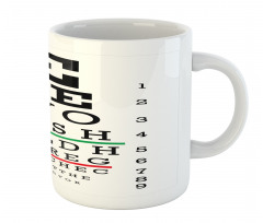 Vertical Wording Pattern Mug