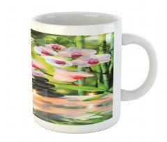 Spa with Candles Orchids Mug