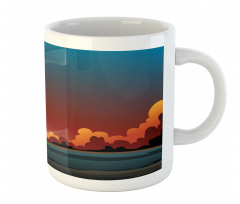 Dramatic Sunset Scene Pattern Mug