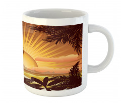 Digital Graphics Sunset Scene Mug