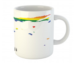 Rainbow Map Design Wording Mug