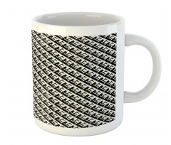 Monochrome Optical Geometric Mug