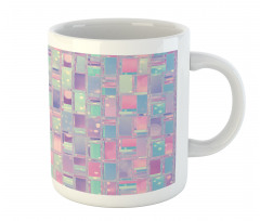 Pastel Tone Abstract Squares Mug