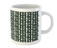 Monstera on Stripes Mug