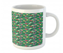 Jungle Bouquets Navy Stripes Mug