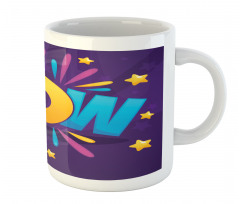 Fun Art Wow Lettering Stars Mug