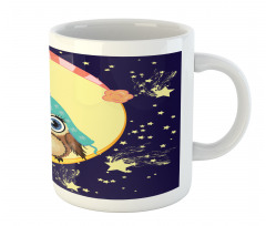 Owl and Moon with Hats Mug