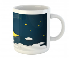 Half Moon Clouds and Stars Mug