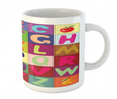 ABC and Fruits Squares Mug