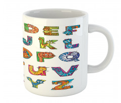 Funny Cats Letter Shapes Mug