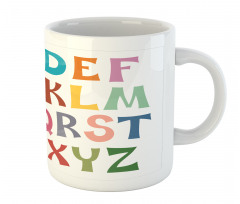 Basic Colorful Letters Mug