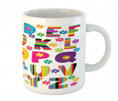 Floral Educational Letters Mug