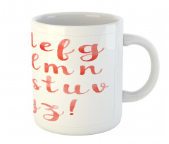 Watercolor Warm Letters Mug