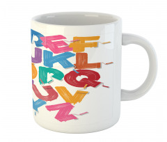 Gouache Brush Letters Mug