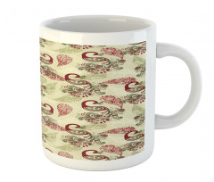 Peacocks and Snowflakes Mug