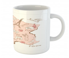 Typography Map Mug