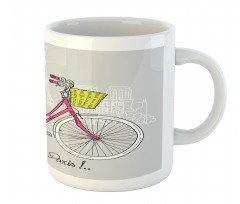 Bonjour Paris Bicycle Mug