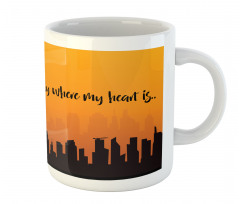 City Skyline Lettering Mug