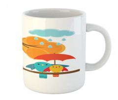 Autumn Cloud Bird Cartoon Mug